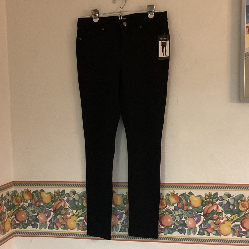 Nine West Gramercy Skinny Ankle Length Jeans, Size 8, Black, NWT